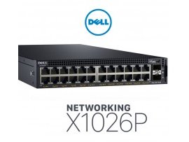 Switch Dell Networking X1026P Smart Web Managed Switch, 24x 1GbE PoE, 2x 1GbE SFP ports